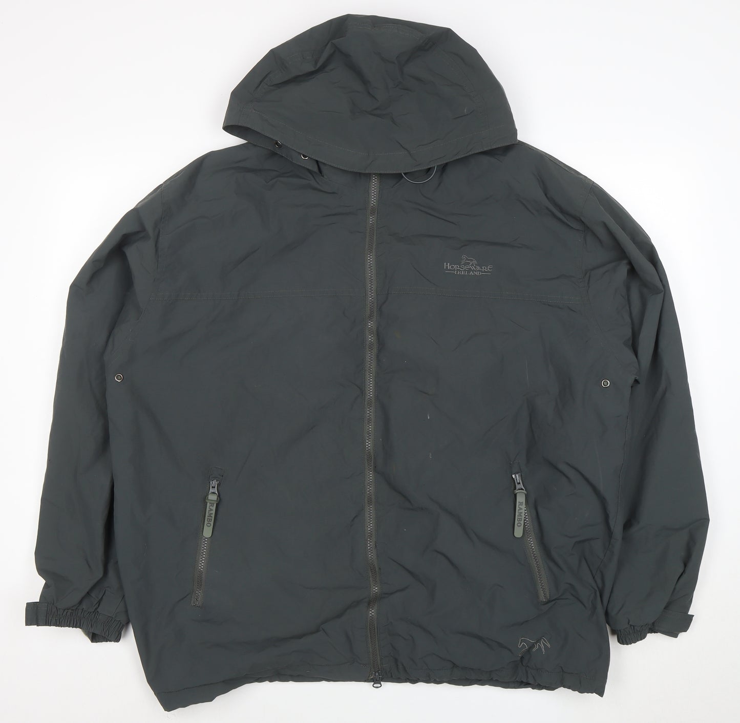 Horseware Ireland Men's Green XL Hooded Parka Jacket Polyester