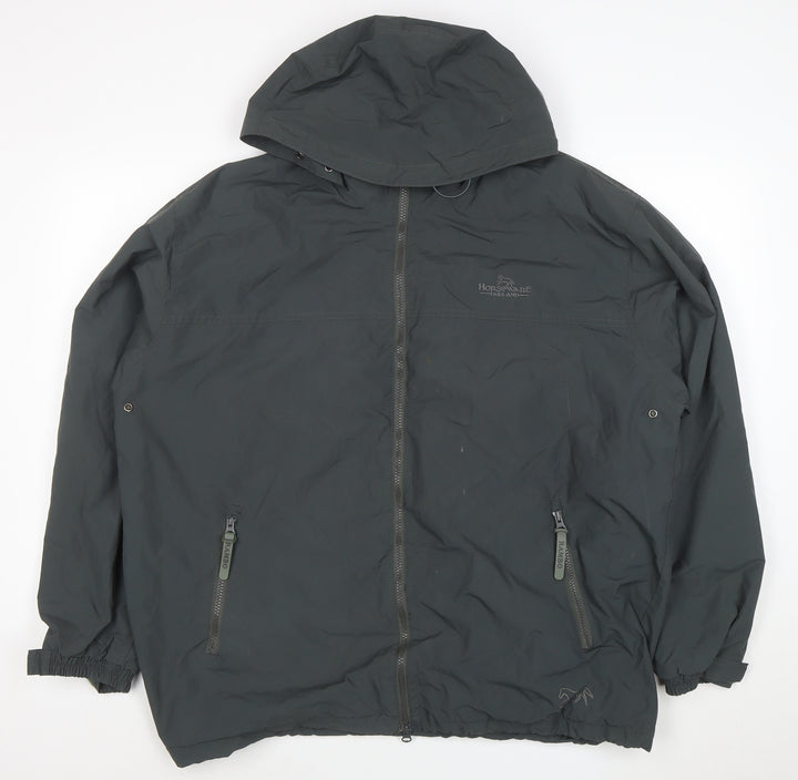 Horseware Ireland Men's Green XL Hooded Parka Jacket Polyester