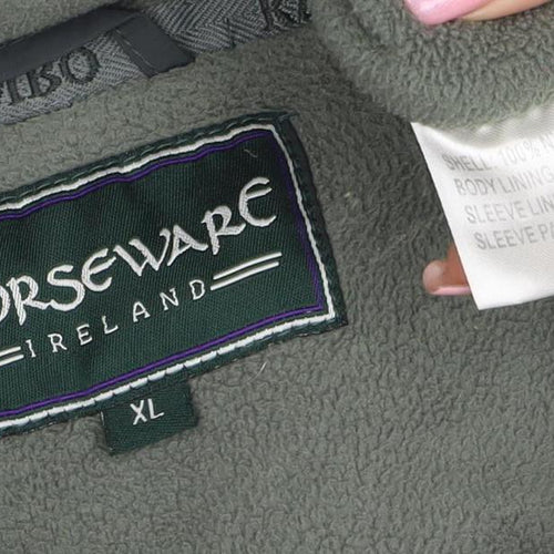 Horseware Ireland Men's Green XL Hooded Parka Jacket Polyester