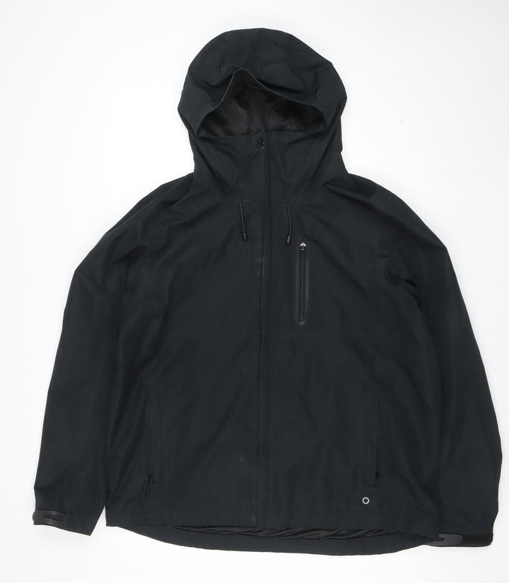 Marks and Spencer Goodmove Men's Black XL Waterproof Hooded Rain Jacket