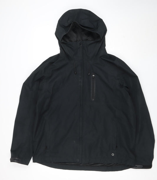 Marks and Spencer Goodmove Men's Black XL Waterproof Hooded Rain Jacket