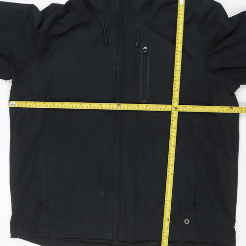 Marks and Spencer Goodmove Men's Black XL Waterproof Hooded Rain Jacket