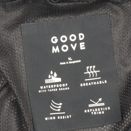 Marks and Spencer Goodmove Men's Black XL Waterproof Hooded Rain Jacket