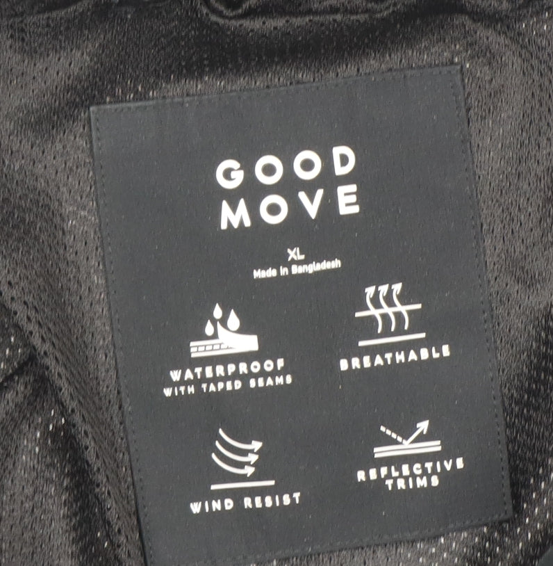 Marks and Spencer Goodmove Men's Black XL Waterproof Hooded Rain Jacket
