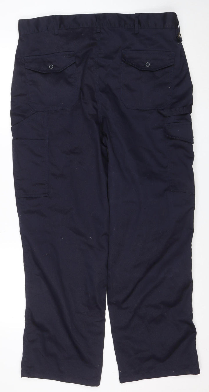 Dickies Men's Blue Redhawk Cargo Work Trousers 34W 31L Regular Fit