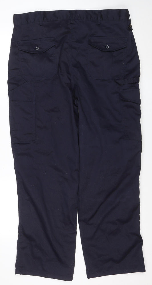 Dickies Men's Blue Redhawk Cargo Work Trousers 34W 31L Regular Fit
