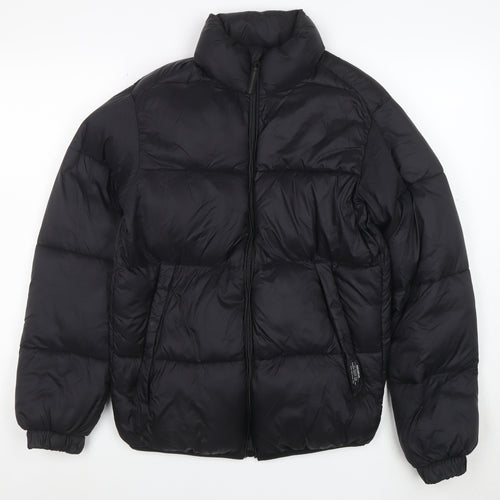 PULL&BEAR Womens Black Size 8 Puffer Jacket Winter Coat