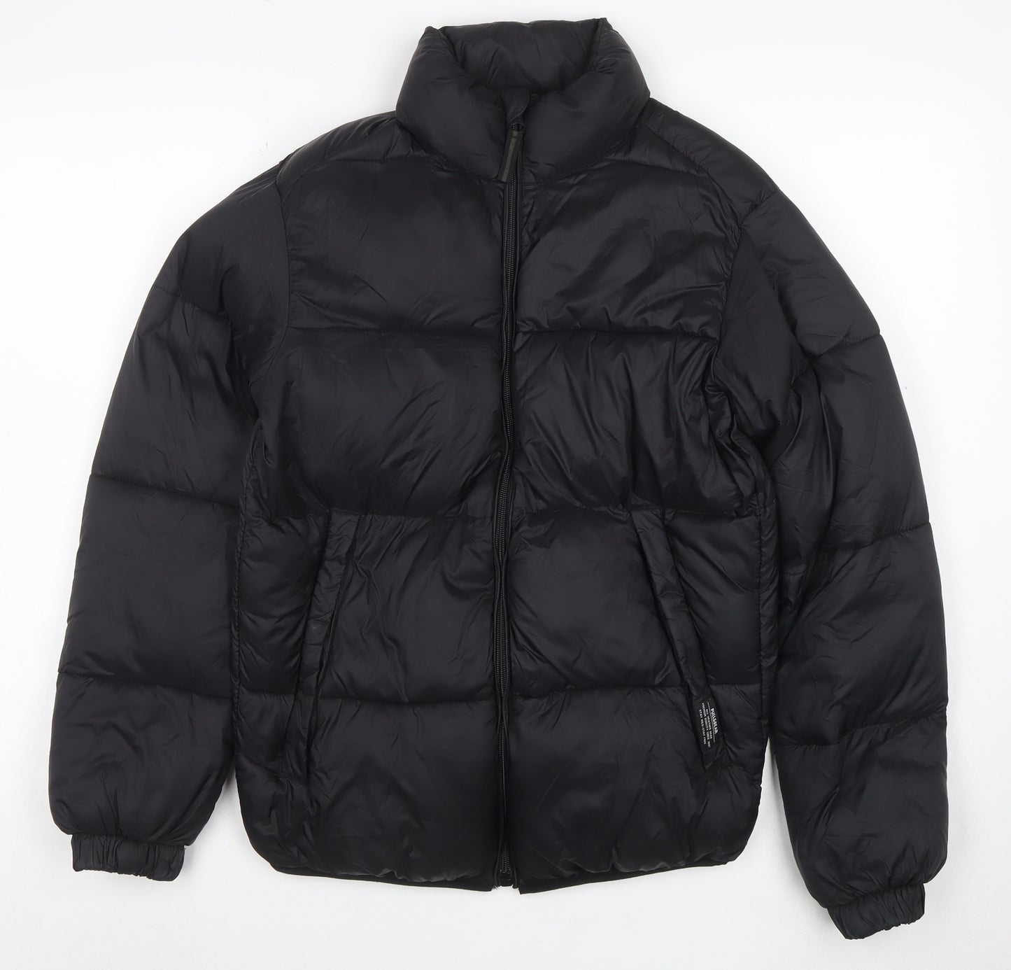 PULL&BEAR Womens Black Size 8 Puffer Jacket Winter Coat