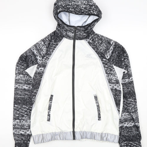 Kalenji Women's Black Windbreaker Running Jacket Size 12 Hooded