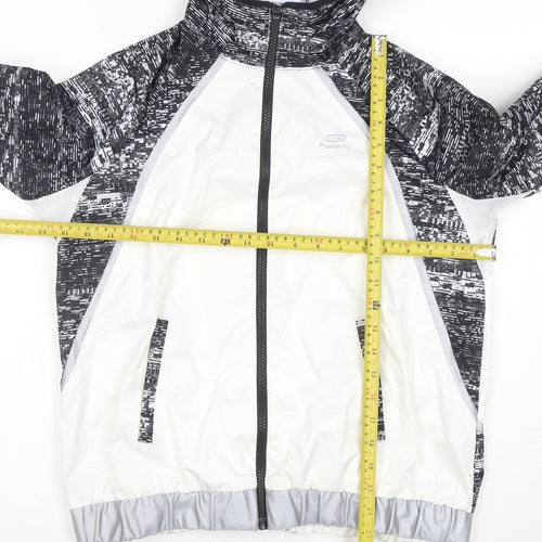 Kalenji Women's Black Windbreaker Running Jacket Size 12 Hooded