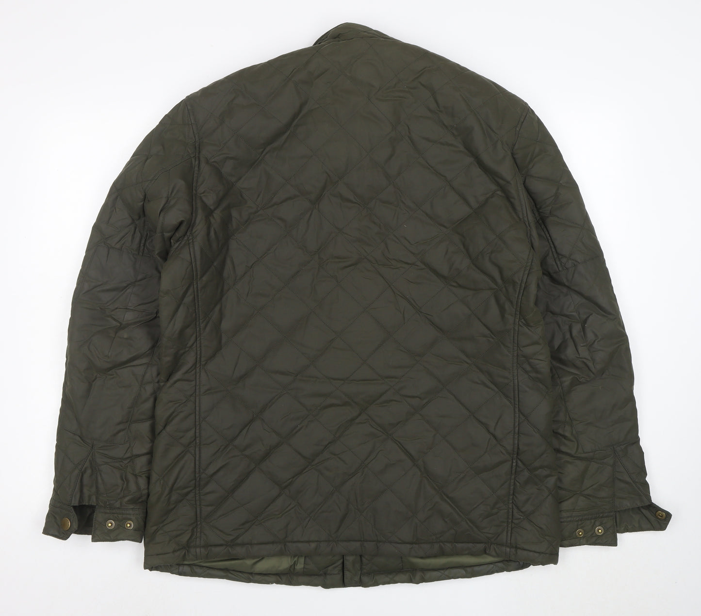 Barbour Men's Green Quilted Jacket L Regular Outdoor Mid-Length
