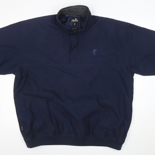 Ashworth Men's Blue XL Weather Systems Short Sleeve Mock Neck T-Shirt