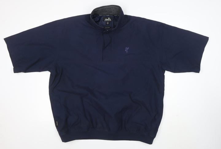 Ashworth Men's Blue XL Weather Systems Short Sleeve Mock Neck T-Shirt
