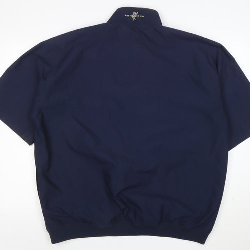 Ashworth Men's Blue XL Weather Systems Short Sleeve Mock Neck T-Shirt