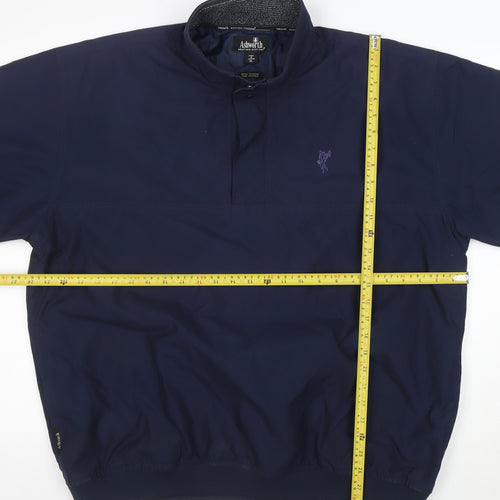 Ashworth Men's Blue XL Weather Systems Short Sleeve Mock Neck T-Shirt