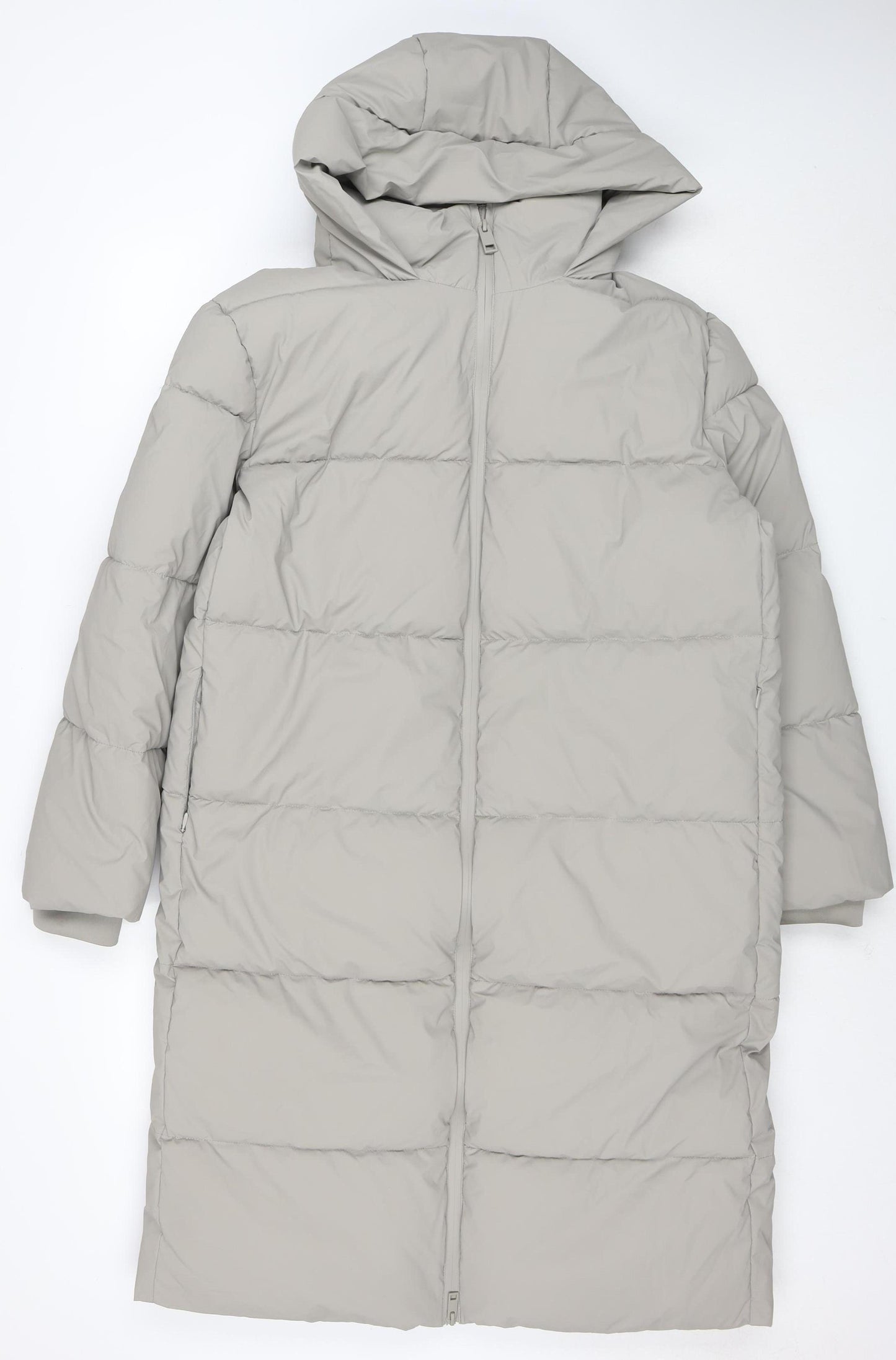 Marks and Spencer Women's Grey Size 10 Long Hooded Puffer Coat