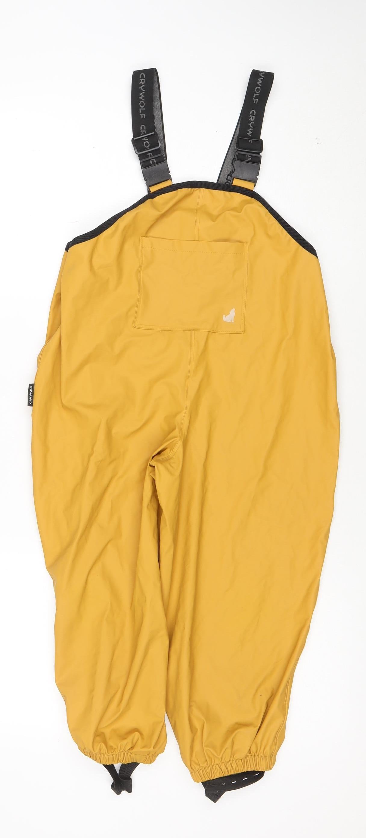 Crywolf Boys Yellow Waterproof Adjustable Strap Ski Salopettes 6 Years