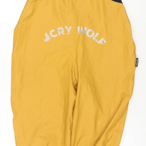 Crywolf Boys Yellow Waterproof Adjustable Strap Ski Salopettes 6 Years