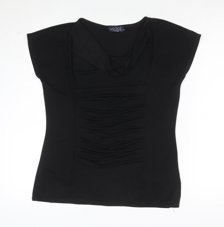 Saloos Women's Black Sleeveless Tunic Blouse Size S