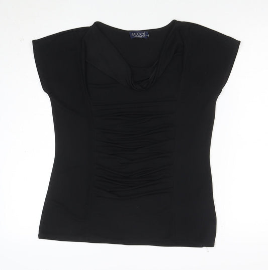Saloos Women's Black Sleeveless Tunic Blouse Size S
