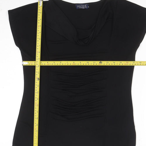 Saloos Women's Black Sleeveless Tunic Blouse Size S