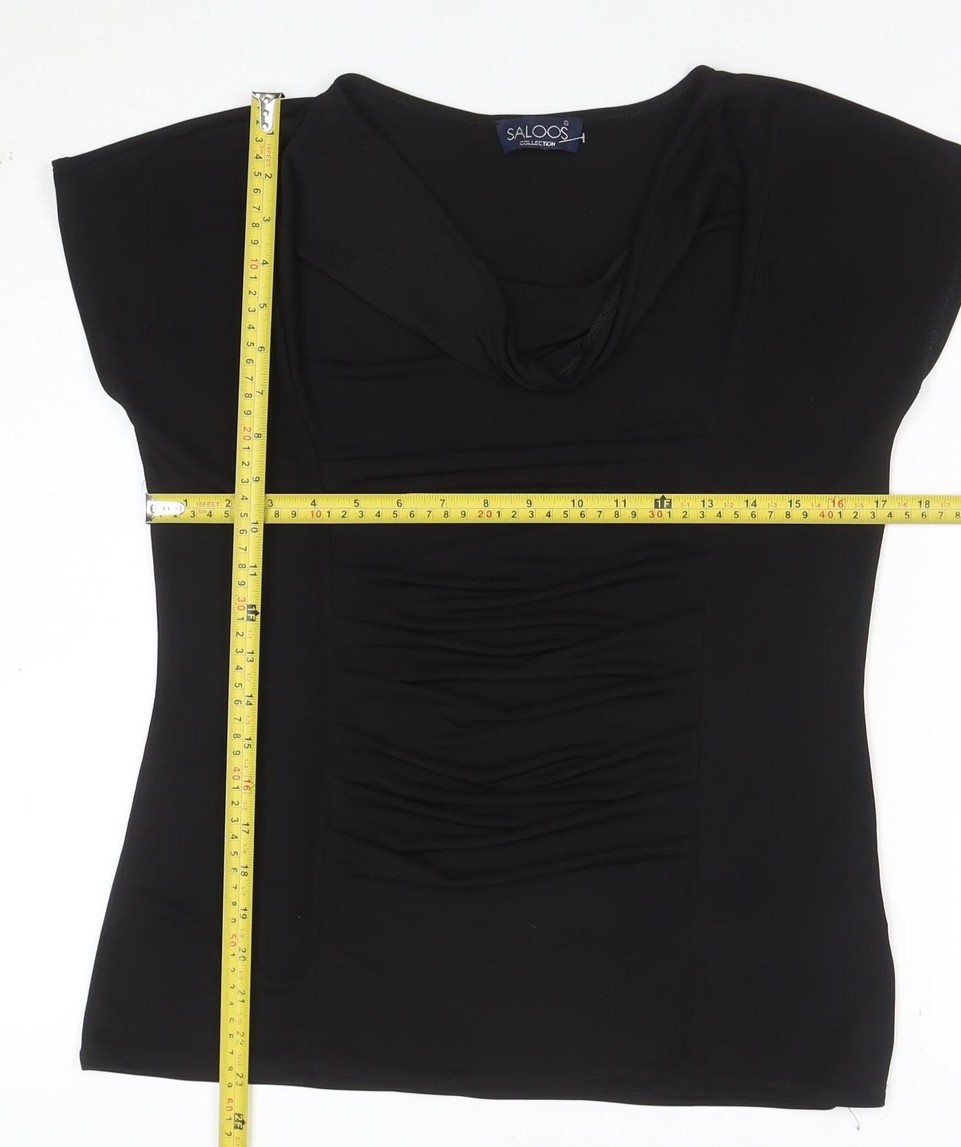 Saloos Women's Black Sleeveless Tunic Blouse Size S