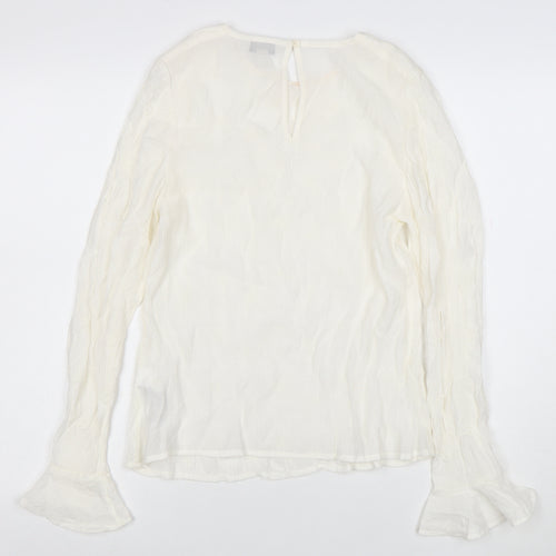 Marks and Spencer Women’s Ivory Viscose Long Sleeve Tunic Blouse Size 12