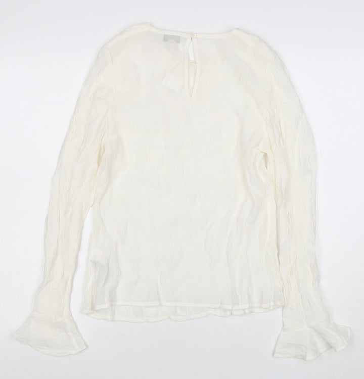 Marks and Spencer Women’s Ivory Viscose Long Sleeve Tunic Blouse Size 12