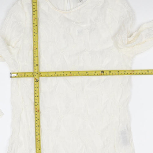 Marks and Spencer Women’s Ivory Viscose Long Sleeve Tunic Blouse Size 12