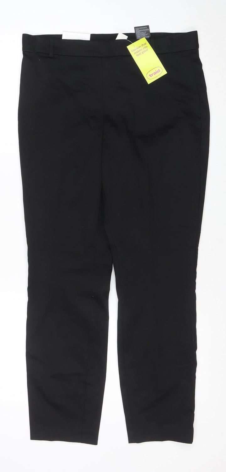 H&M Women’s Black Slim Fit Stretch Trousers Size 12
