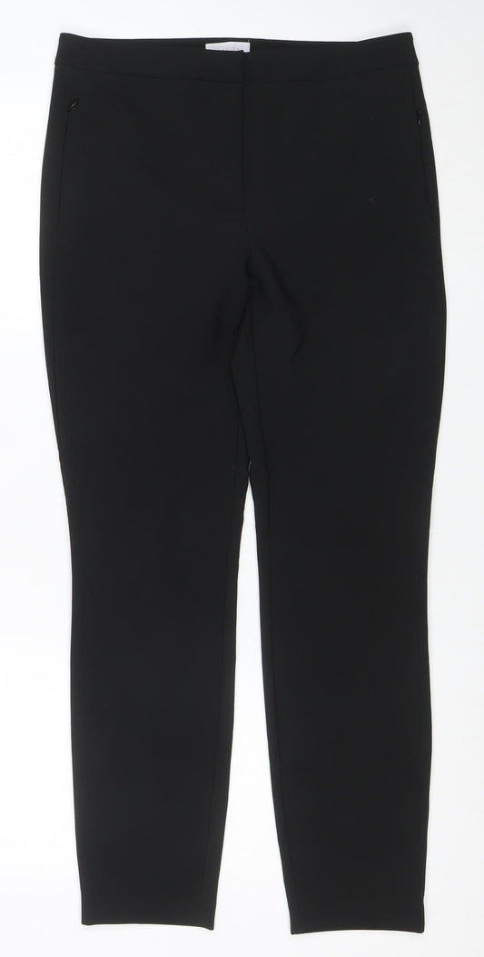 Saviior Women’s Black Slim Fit Stretch Trousers Size 12