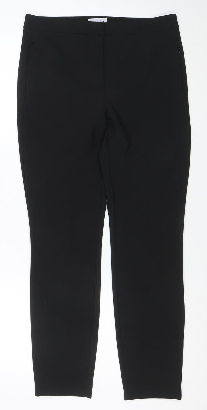 Saviior Women’s Black Slim Fit Stretch Trousers Size 12