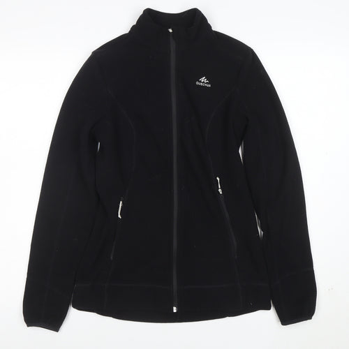 Quechua Women's Black Fleece Full Zip Jacket Size M Outdoor