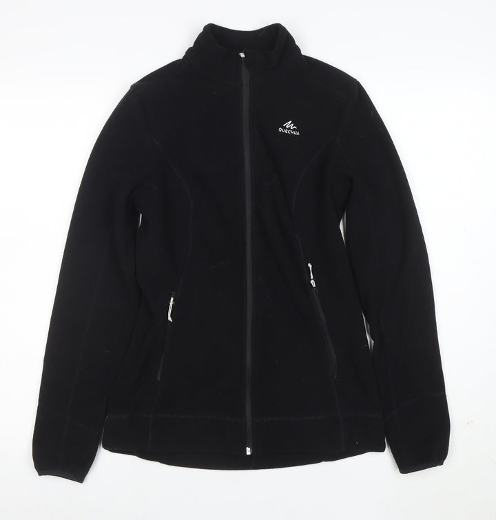 Quechua Women's Black Fleece Full Zip Jacket Size M Outdoor