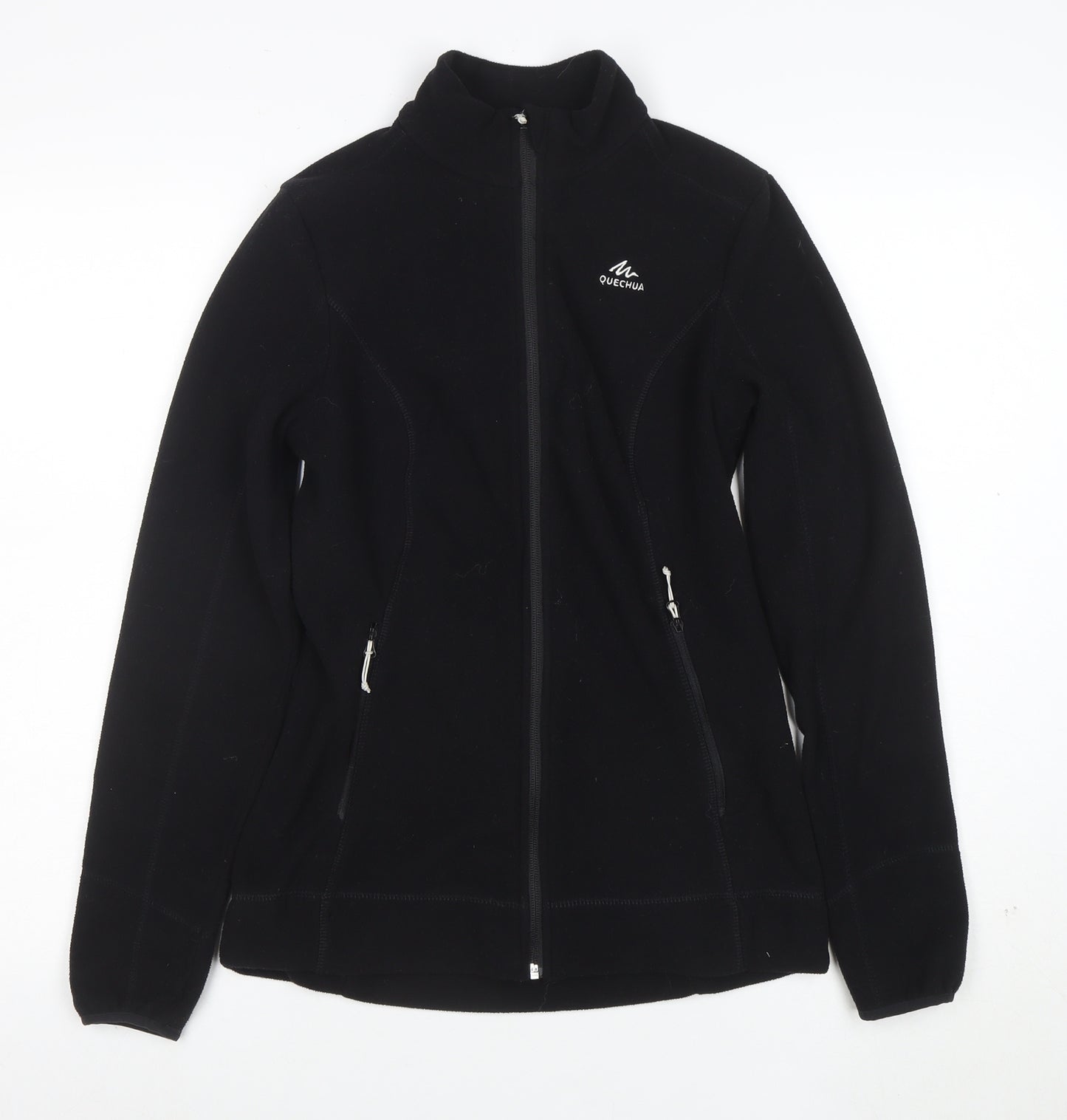 Quechua Women's Black Fleece Full Zip Jacket Size M Outdoor
