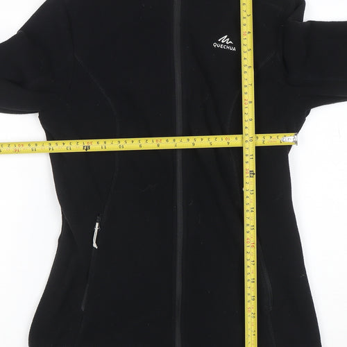 Quechua Women's Black Fleece Full Zip Jacket Size M Outdoor