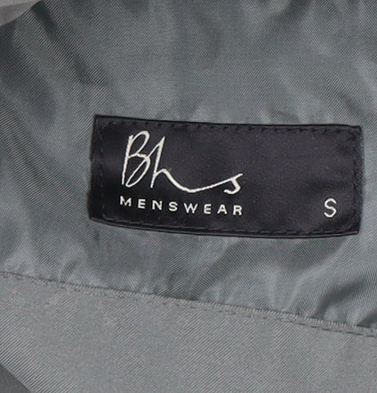 BHS Mens Grey Polyester Basic Jacket Size S Casual Lined