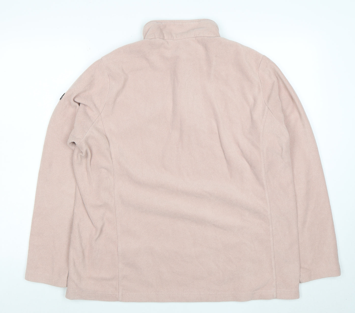 TOG24 Women's Beige Fleece 1/4 Zip Pullover Sweatshirt Size 16