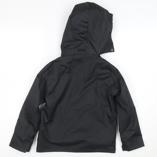 Mountain Warehouse Boys Black 5-6 Years Hooded Waterproof Rain Coat Jacket