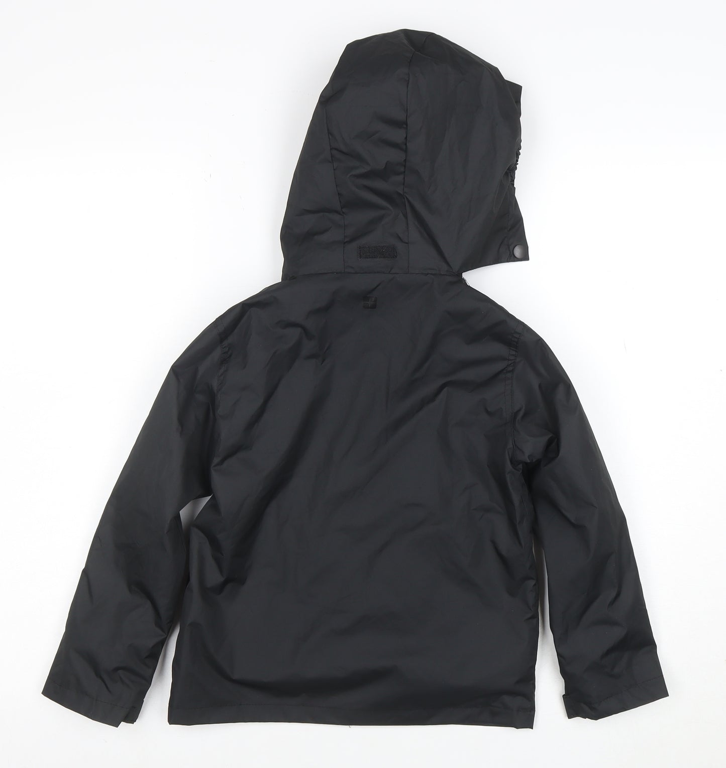 Mountain Warehouse Boys Black 5-6 Years Hooded Waterproof Rain Coat Jacket