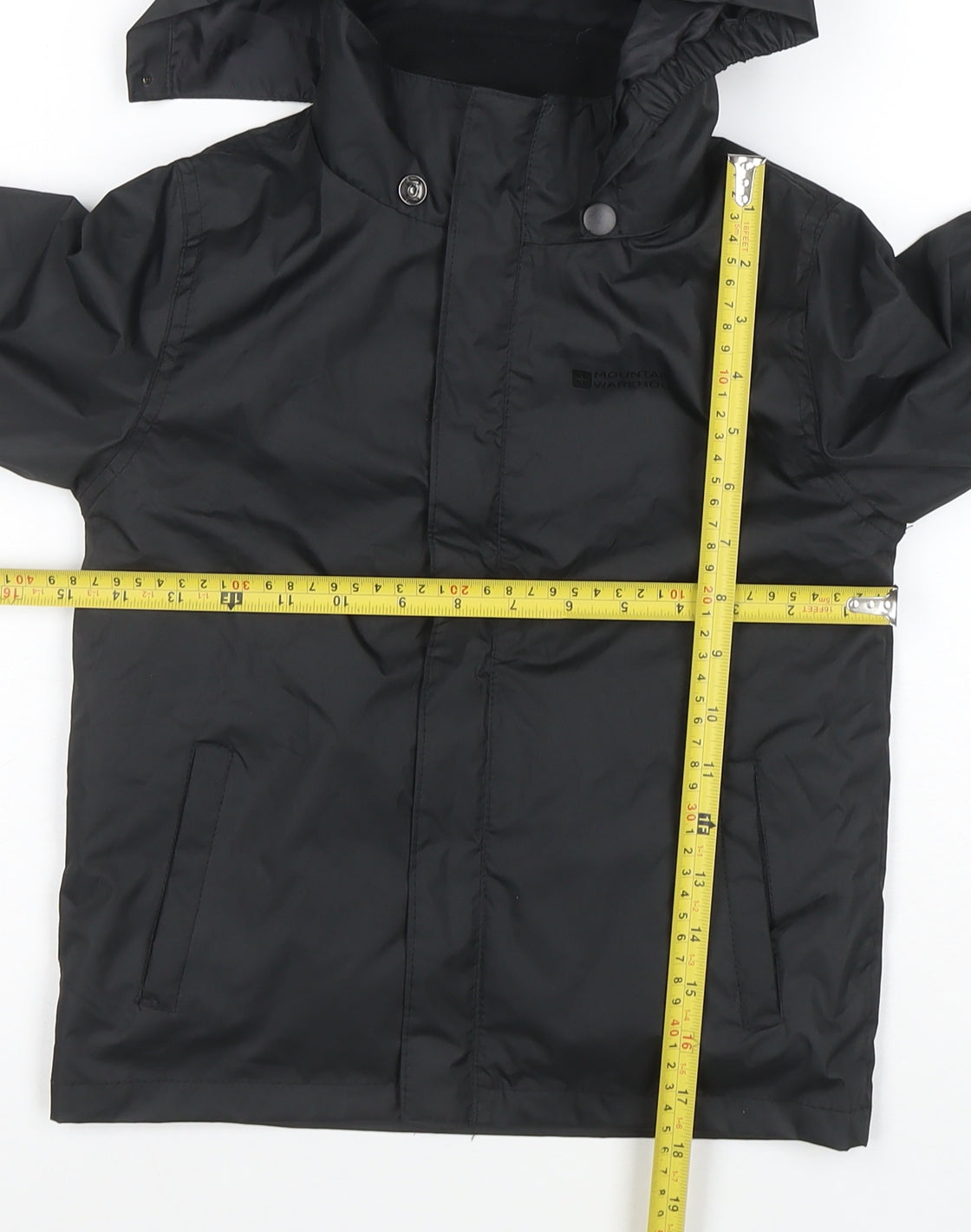 Mountain Warehouse Boys Black 5-6 Years Hooded Waterproof Rain Coat Jacket