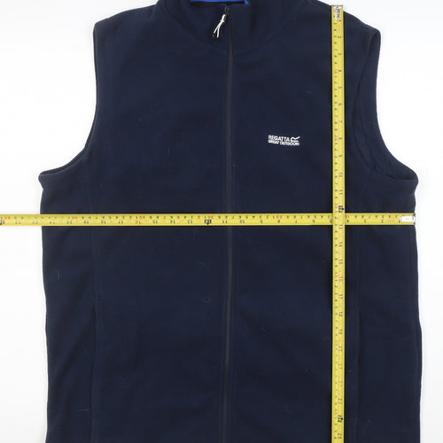 Regatta Men’s Blue Fleece Bodywarmer Waistcoat L Full Zip Outdoor Vest