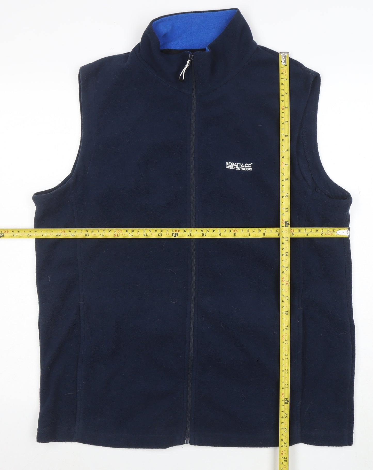 Regatta Men’s Blue Fleece Bodywarmer Waistcoat L Full Zip Outdoor Vest