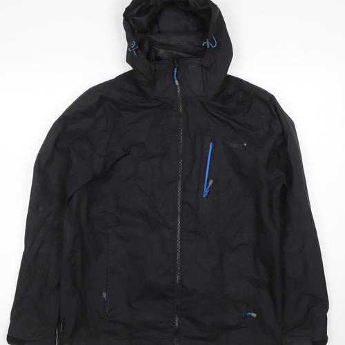 Gelert Men's Black XS Waterproof Hooded Rain Jacket