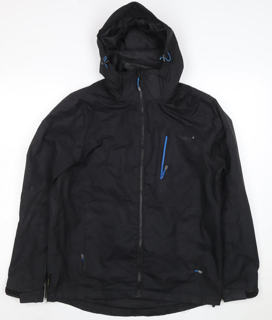 Gelert Men's Black XS Waterproof Hooded Rain Jacket