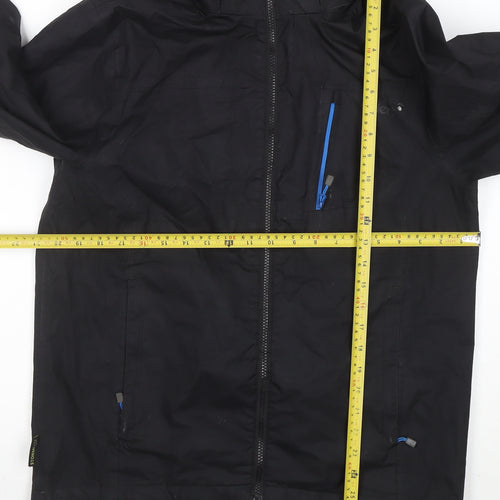 Gelert Men's Black XS Waterproof Hooded Rain Jacket