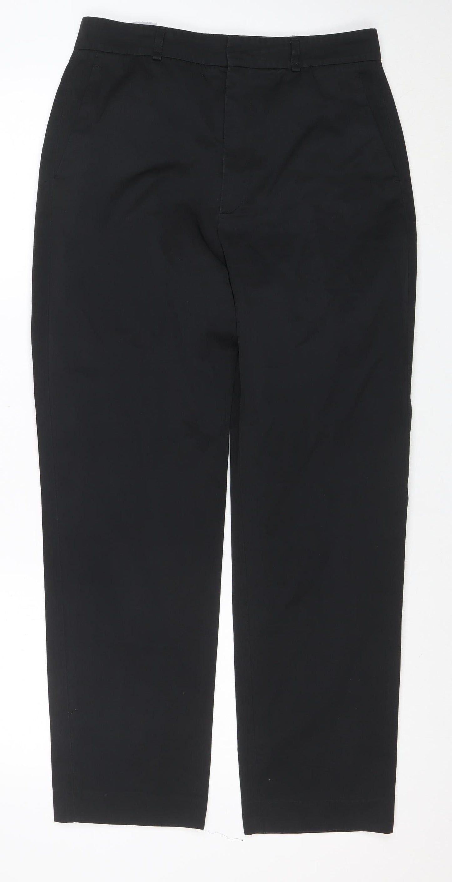 ZARA Men's Black Regular Fit Chino Trousers Size M