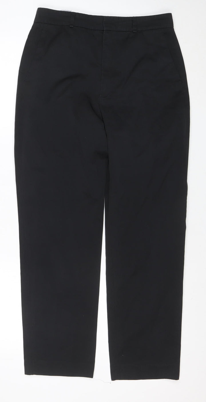 ZARA Men's Black Regular Fit Chino Trousers Size M