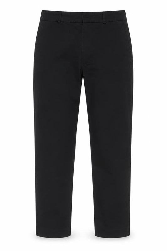 Front view of Zara Men's Black Regular Fit Chino Trousers, size M
