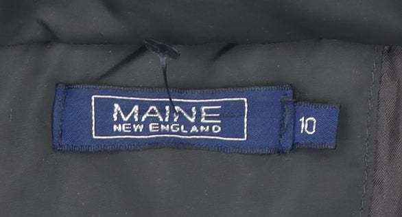 Maine New England Women's Brown Puffer Jacket Size 10 Hooded Winter Coat